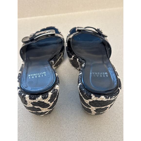 Y2K Stuart Weitzman Platform Animal Print Mary Jane Patent Leather Mules Size 8 - Picture 6 of 9